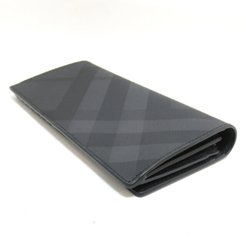 Burberry Zip Gray Long Leather Wallet Bifold - Picture 3 of 10